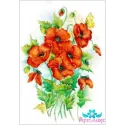 Carte de riz pour découpage "Coquelicots n°3" 21x29 cm AM400048D