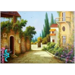 Рисовая карта для декупажа "Прибрежная улочка"21х29 см AM400065D