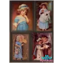 Carte de riz pour découpage "Images d'enfants - anciennes" 21x29 cm AM400116D