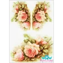 Ryžių kortelė dekupažui "Delicate roses No. 2" 21x29 cm AM400117D