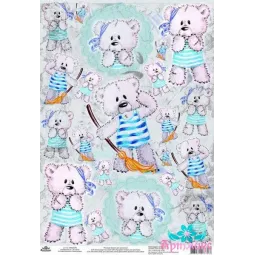 Rice card for decoupage "Little boy" size: 21*30 cm AM400309D