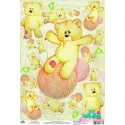 Carte de riz pour découpage "Naughty Bears" taille : 21*30 cm AM400315D