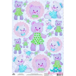 Reiskarte für Decoupage "Kleine Kokette" Größe: 21*30 cm AM400316D