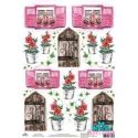 Rice card for decoupage "Doors and windows No. 1" size: 21*30 cm AM400332D