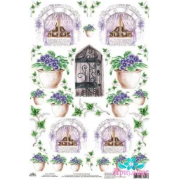 Rice card for decoupage "Doors and windows No. 2" size: 21*30 cm AM400333D