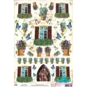 Reiskarte für Decoupage „Türen und Fenster Nr. 3“ Größe: 21*30 cm AM400334D