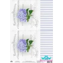 Rice card for decoupage "Vintage motives, hydrangeas No. 1" size: 21*30 cm AM400343D