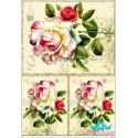 Rice card for decoupage "Roses on an old background" 21x29 cm AM400127D