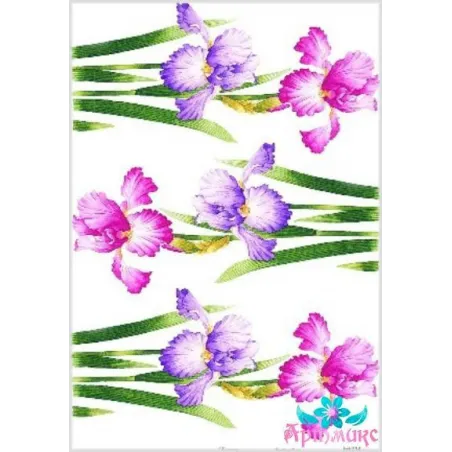 Carte de riz pour decoupage "Iris No. 2" 21x29 cm AM400134D