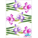 Carte de riz pour découpage "Iris n°2" 21x29 cm AM400134D