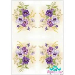 Reiskarte für Decoupage "Vergissmeinnicht Nr. 3" 21x29 cm AM400141D