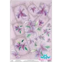 Rice card for decoupage "Lilies with frames" 21x29 cm AM400155D