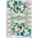 Rice card for decoupage "Assorted White Roses" 21x29 cm AM400159D