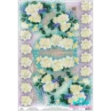 Reiskarte für Decoupage „Assorted White Roses“ 21x29 cm AM400159D