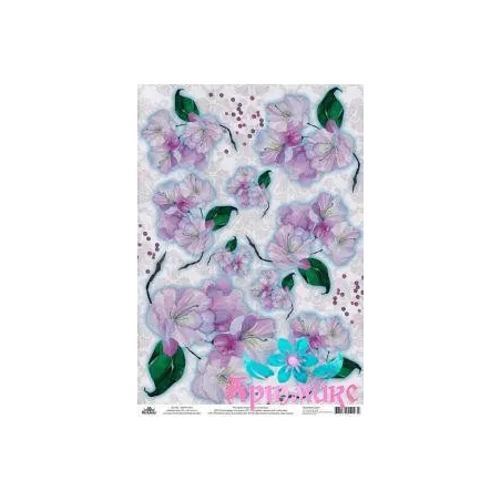 Рисовая карта для декупажа "Цветы яблони" 21х29 см AM400179D
