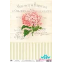 Carte de riz pour découpage "Motifs vintage, hortensia n°5" taille : 21*30 cm AM400359D