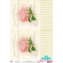 Carte de riz pour découpage "Motifs vintage, hydrangeas No. 5" taille: 21*30 cm AM400361D