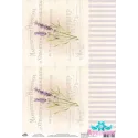 Rice card for decoupage "Vintage motives, lavender No. 3" size: 21*30 cm AM400365D