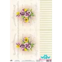 Carte de riz pour découpage "Motifs vintage, violettes №2" taille : 21*30 cm AM400369D