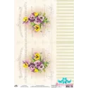 Rice card for decoupage "Vintage motives, violets №2" size: 21*30 cm AM400369D