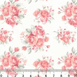 Roses, rectangles et feuilles N8 AM571008T