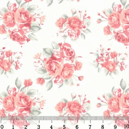 Roses, rectangles et feuilles N8 AM571008T