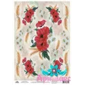 Carte de riz pour découpage "Coquelicots avec oreilles" taille : 21*30 cm AM400188D