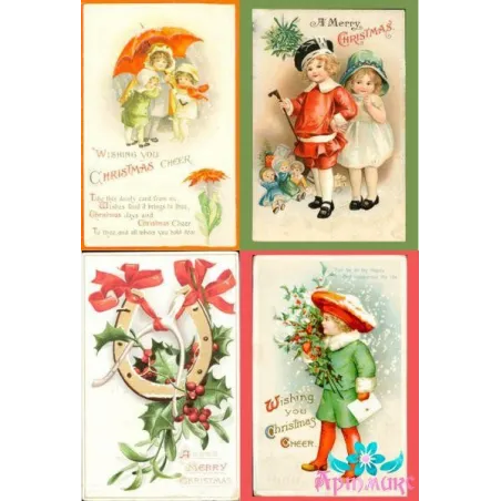 Reiskarte für Decoupage „Antike Weihnachtskarten“ 21x29 cm AM400245D