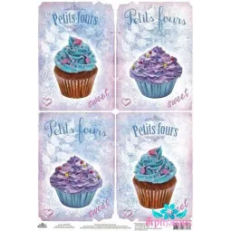 Carte de riz pour découpage "Sweet cakes" taille: 21*30 cm AM400252D
