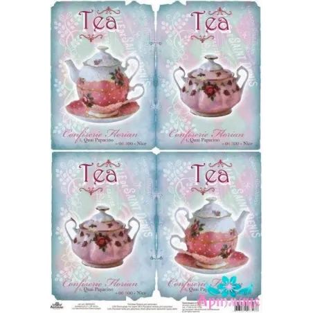 Reispapier für Decoupage "Utensilien im Shabby-Chic-Stil" Größe: 21*30 cm AM400253D