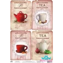 Reiskarte für Decoupage „Teekannen und Tassen im Vintage-Stil“ Größe: 21*30 cm AM400257D