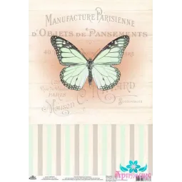 Reispapier für Decoupage "Vintage Motive, Schmetterling Nr. 5" Größe: 21*30 cm AM400387D