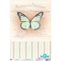 Rice card for decoupage "Vintage motives, butterfly No. 5" size: 21*30 cm AM400387D