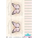 Ryžių kortelė dekupažui "Vintažiniai motyvai, drugeliai Nr. 7" dydis: 21*30 cm AM400397D