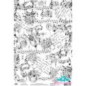 Reispapier für Decoupage "Monochrom, Blumenmusik" Größe: 21*30 cm AM400447D