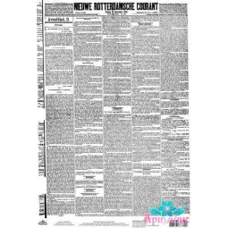 Carte de riz pour découpage "Monochrome, Journal" taille : 21*30 cm AM400455D