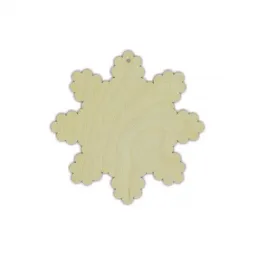 Plywood blank "Snowflake No. 4" size: 12х0.4 сm AM777738F