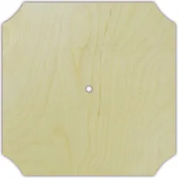 Заготовка для часов из фанеры №17, квадрат с круглыми выемками 22х2...