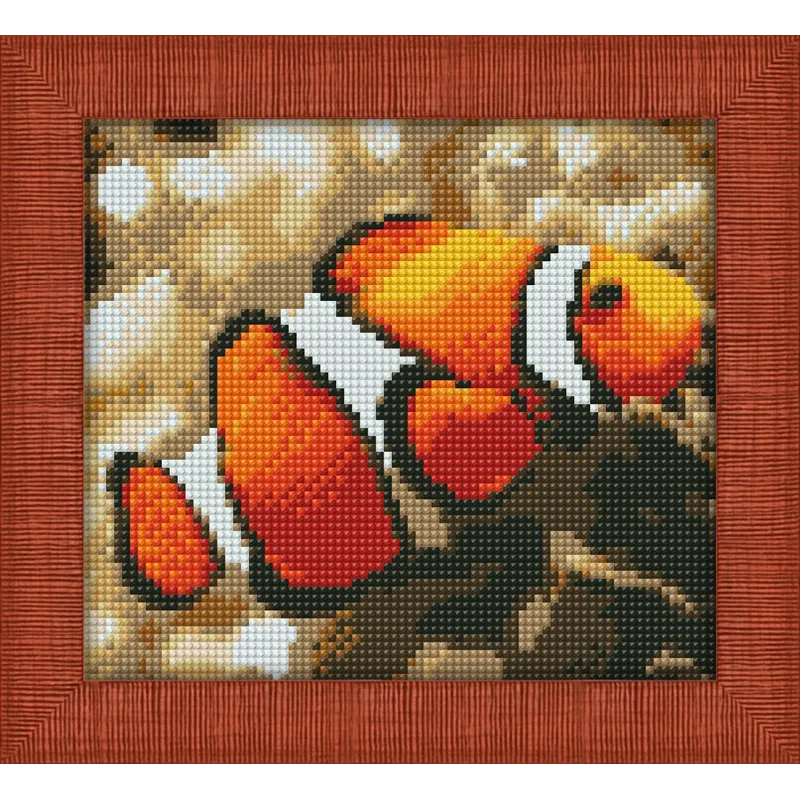 Deimantų tapybos rinkinys Clown Fish 20х18 cm AZ-1061