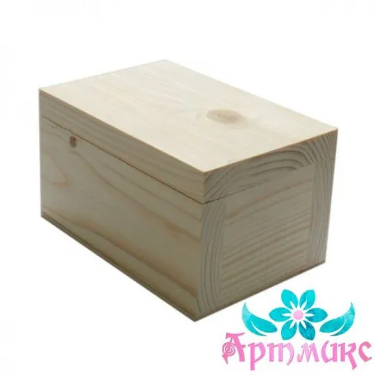 Box made of solid pine, hinged lid, size 15x10xh9 AH616015F