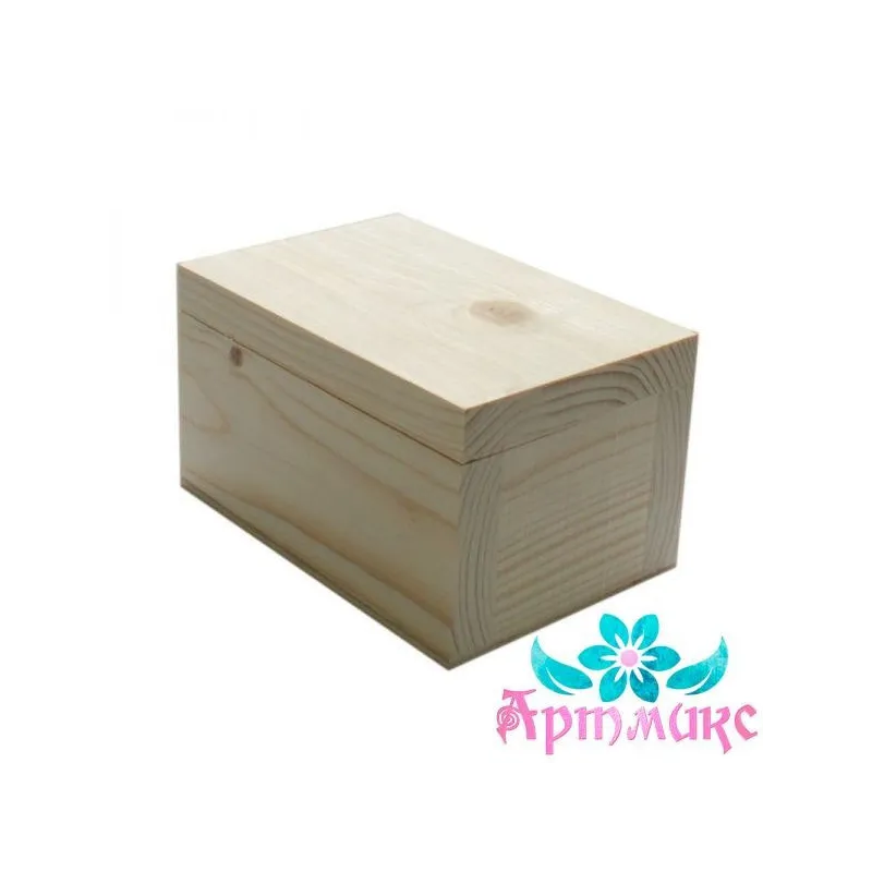 Kiste aus massivem Kiefernholz, Deckel mit Scharnieren, Größe 15x10xh9 AH616015F