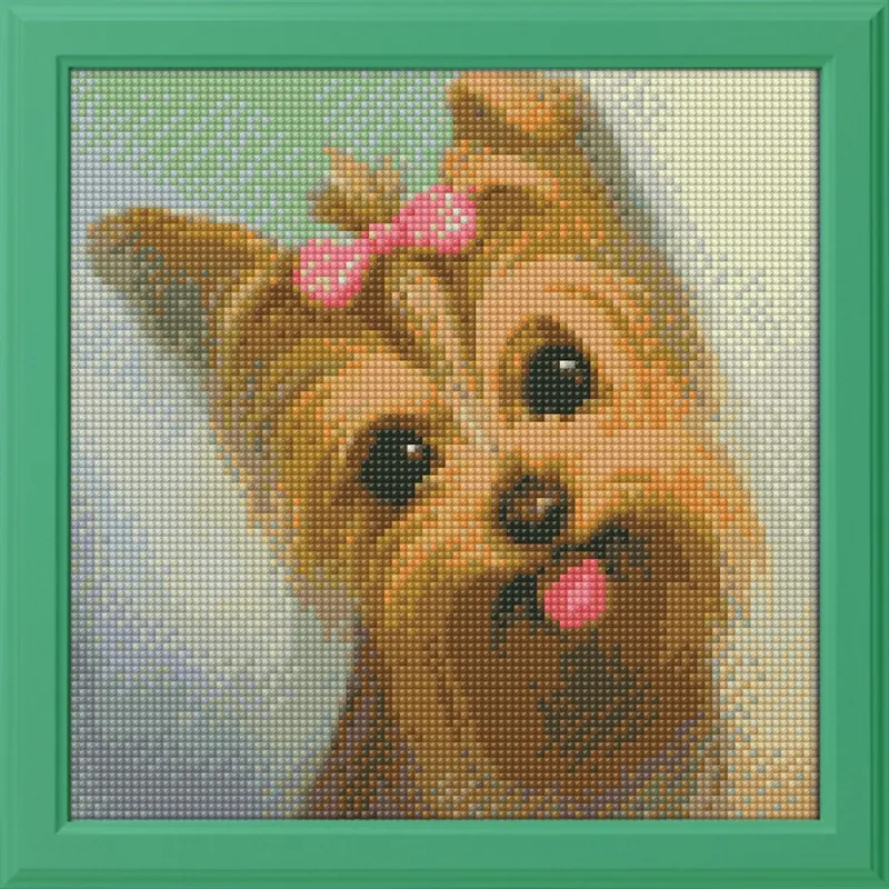 Diamond painting kit Yorkshire Terrier  25х25 cm AZ-1136