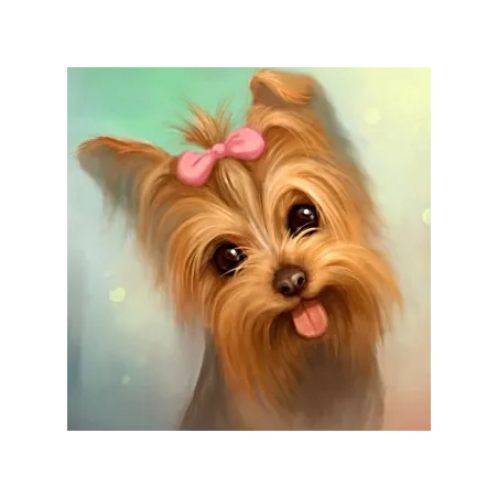 Diamond Painting Kit Yorkshire Terrier 25x25 cm AZ-1136