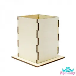 Trousse en contreplaqué, taille 10,5x10x8 cm AM777503F