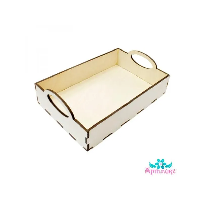 Blanc en contreplaqué Grand plateau n°1 taille : 30х20х9 cm AM777509F