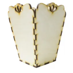 Кашпо-ваза с капельками из фанеры 4 мм, размер 21х15х17 см AM777515F