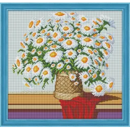 VENTE (Arrêt) Kit de peinture diamant Chamomiles Bouquet 47*44 cm AZ-1035