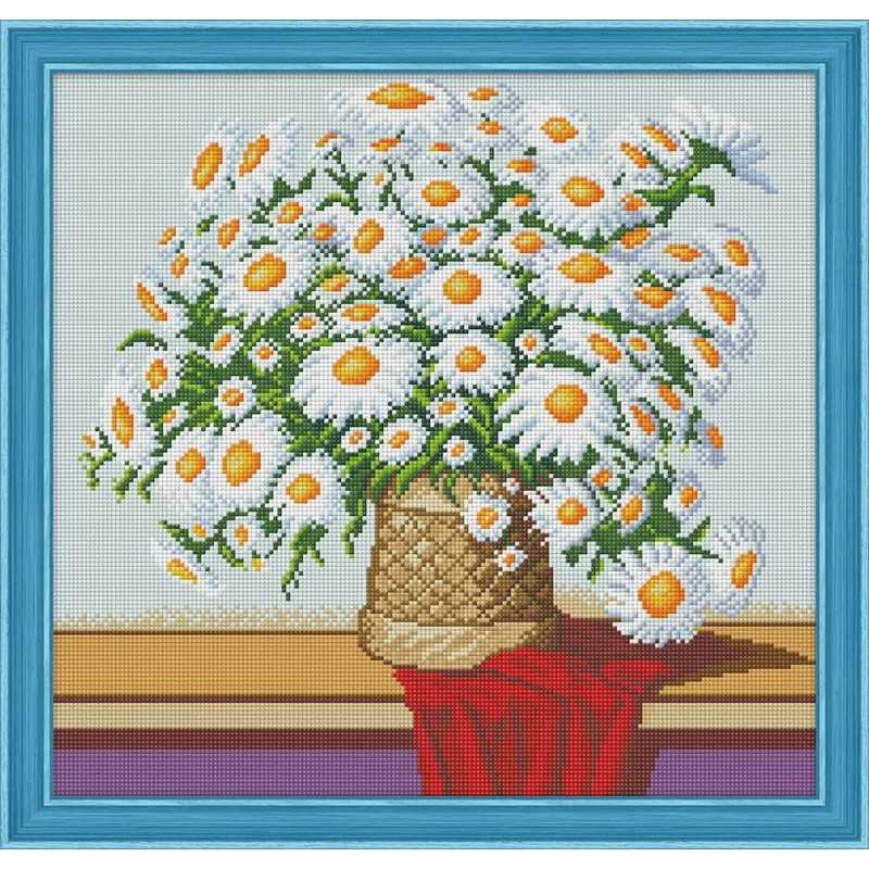 SONDERVERKAUF (Nicht mehr im Sortiment) Diamond Painting Kit Kamillenstrauß 47*44 cm AZ-1035