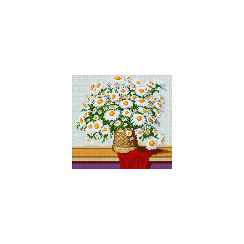 SALE (Discontinued) Diamond Painting Kit Chamomiles Bouquet 47*44 cm AZ-1035