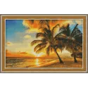 Deimantų tapybos rinkinys Tropical Sunset 60х38 cm AZ-1063